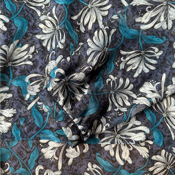 Rebecca Taylor Floral Blue Blouse - Picture 5 of 6